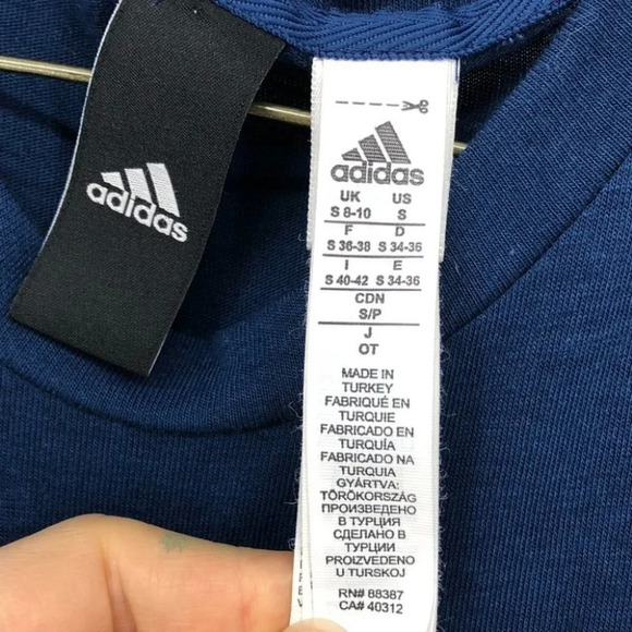 Adidas Navy Blue muscle tank top tie died draped back SP - Picture 3 of 14